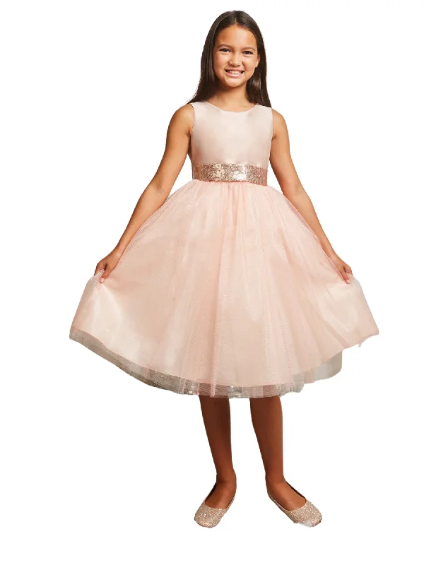 Big Girls Sequin Glitter Tulle Flower Girl Dress, Sizes 2-12 Sparkly Sequin Dress