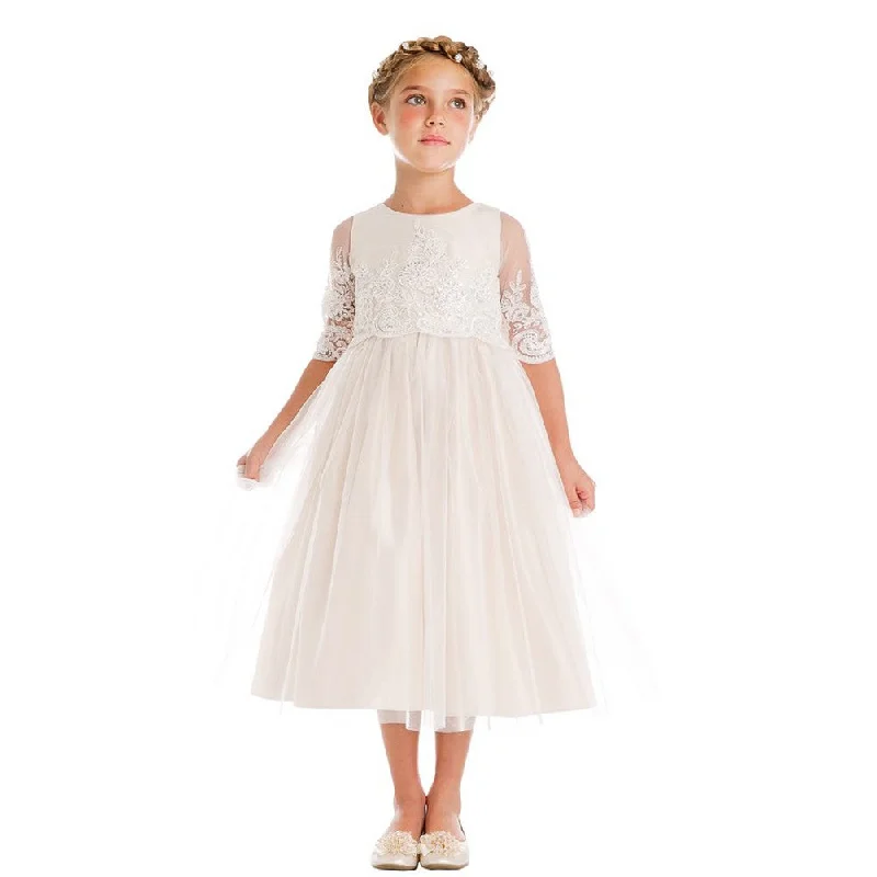 Big Girls Champagne Sequin Cord Detail Junior Bridesmaid Dress 7-12 Sequin Shift Dress