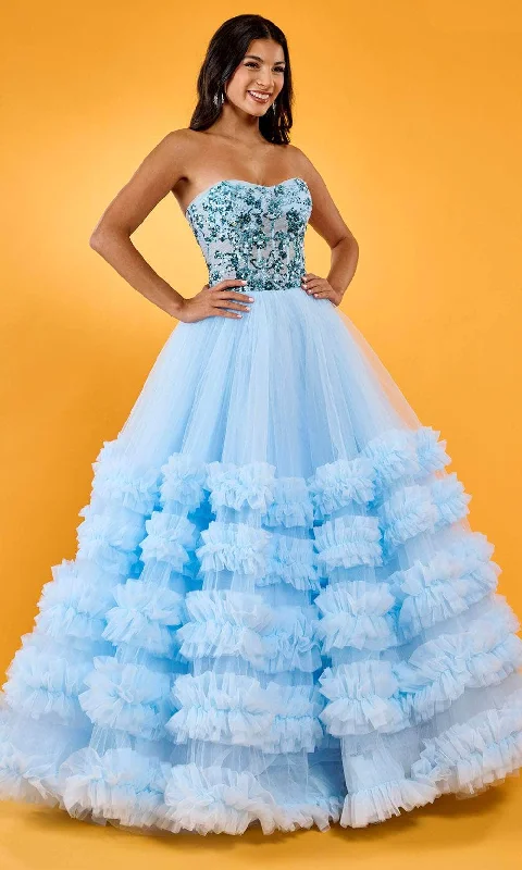 Rachel Allan 70621 - Sweetheart Ruffled Tulle Ballgown Tulle Ball Gown