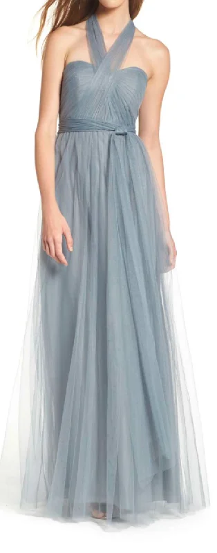 Jenny Yoo Annabelle Convertible Tulle Column Dress Casual Tulle Gown