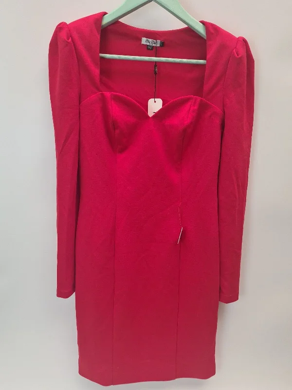 Chi Chi London Bodycon Party Dress. Long Sleeve. Red. Size UK 10 **** V314 Bodycon Dress Party