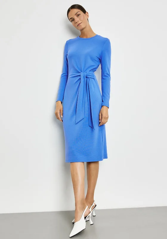 Gerry Weber Knot Waist Midi Dress, Azure Blue Fashion Midi Skirt