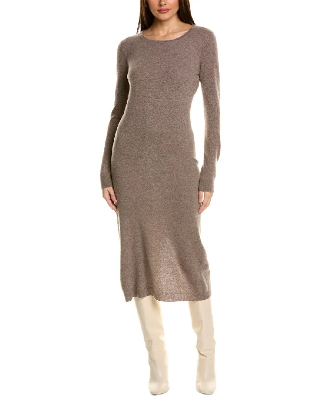 philosophy Bateau Neck Cashmere Midi Dress Casual A-line Skirt