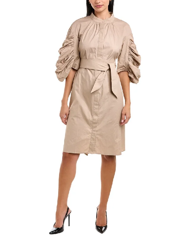 Gracia Belted Shirtdress Office Shirt Dress