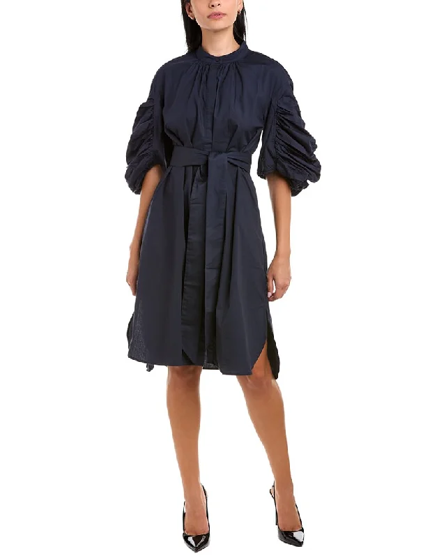 Gracia Belted Shirtdress Blue Shirt Dress