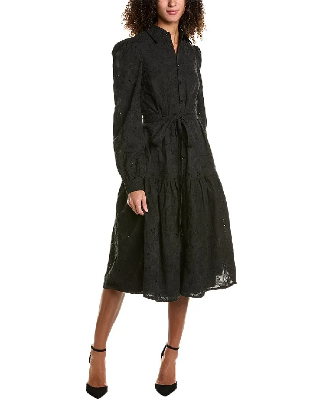 Rachel Parcell Embroidered Shirtdress Loose Shirt Dress