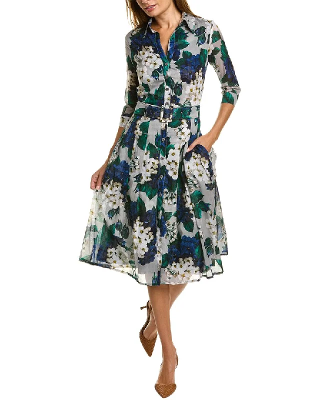 Samantha Sung Audrey 3 Silk Shirtdress Bohemian Shirt Dress