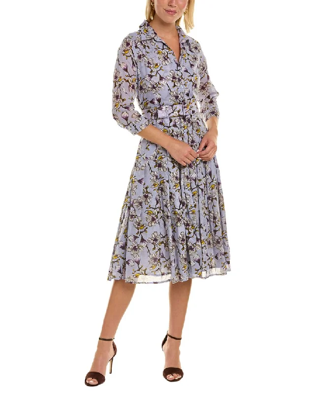 Samantha Sung Audrey Shirtdress Formal Shirt Gown