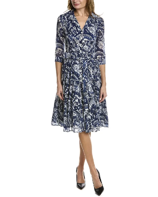 Samantha Sung Patricia Shirtdress Boho Shirt Dress