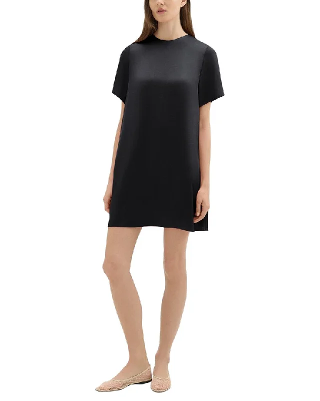 Theory Satin T-Shirt Dress Sexy Shirt Dress